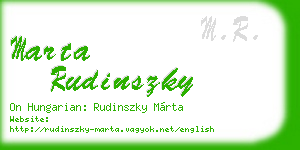 marta rudinszky business card
